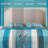 King Size 9-Piece Turquoise Paisley Bedding & Curtain Set (King) - Quilted Microfiber Bedspread + Sheer Curtains-117097380