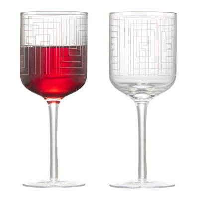 Maze 250ml Handmade Wine Glass Set