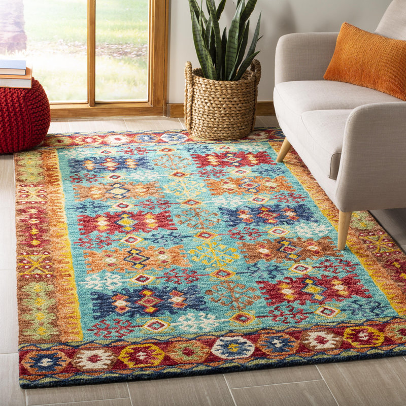Tapis en laine touffeté à la main Vahakn, Rectangle 8 pi x 10 pi