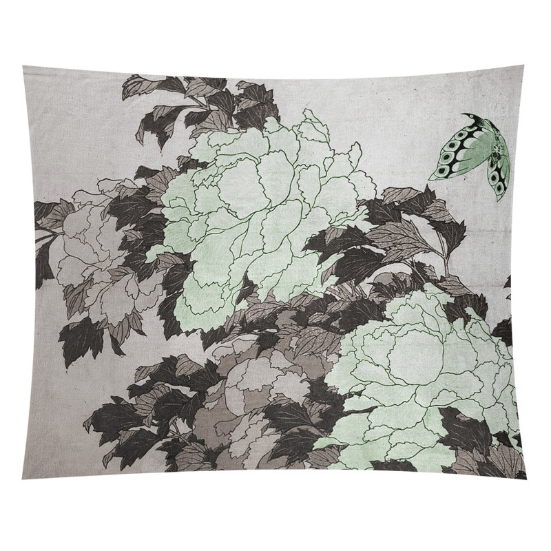 Tapisserie « Mt. Fuji through the Cherry Blossoms », Intérieur, H 71 po x l 83,5 po