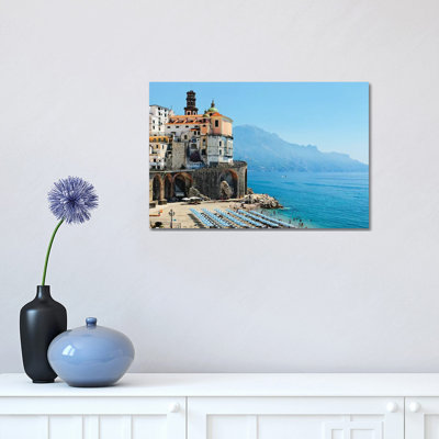 Atrani Beach, Amalfi Coat, Italy by George Oze - Wrapped Canvas Print
