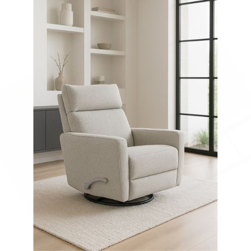 Fauteuil inclinable pivotant Gellar, bouleau, Granite