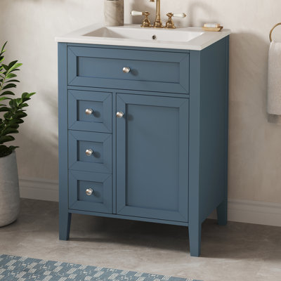 Meuble-lavabo moderne avec lavabo en céramique Kensington