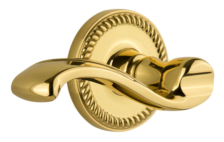 Mannequin double Grandeur Newport Rosette avec levier Portofino, Laiton intemporel