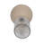 Modern Glass & Textured Ecomix Vase with Sculptural Round Base - 13" H, Clear & Beige