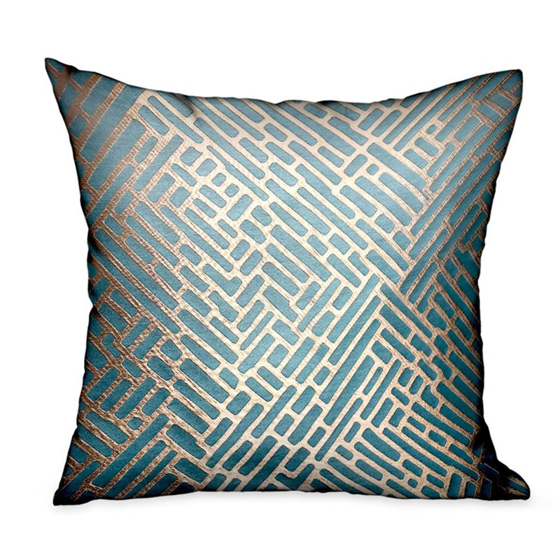 Coussin en soie Golden Brick, 12 po x 20 po