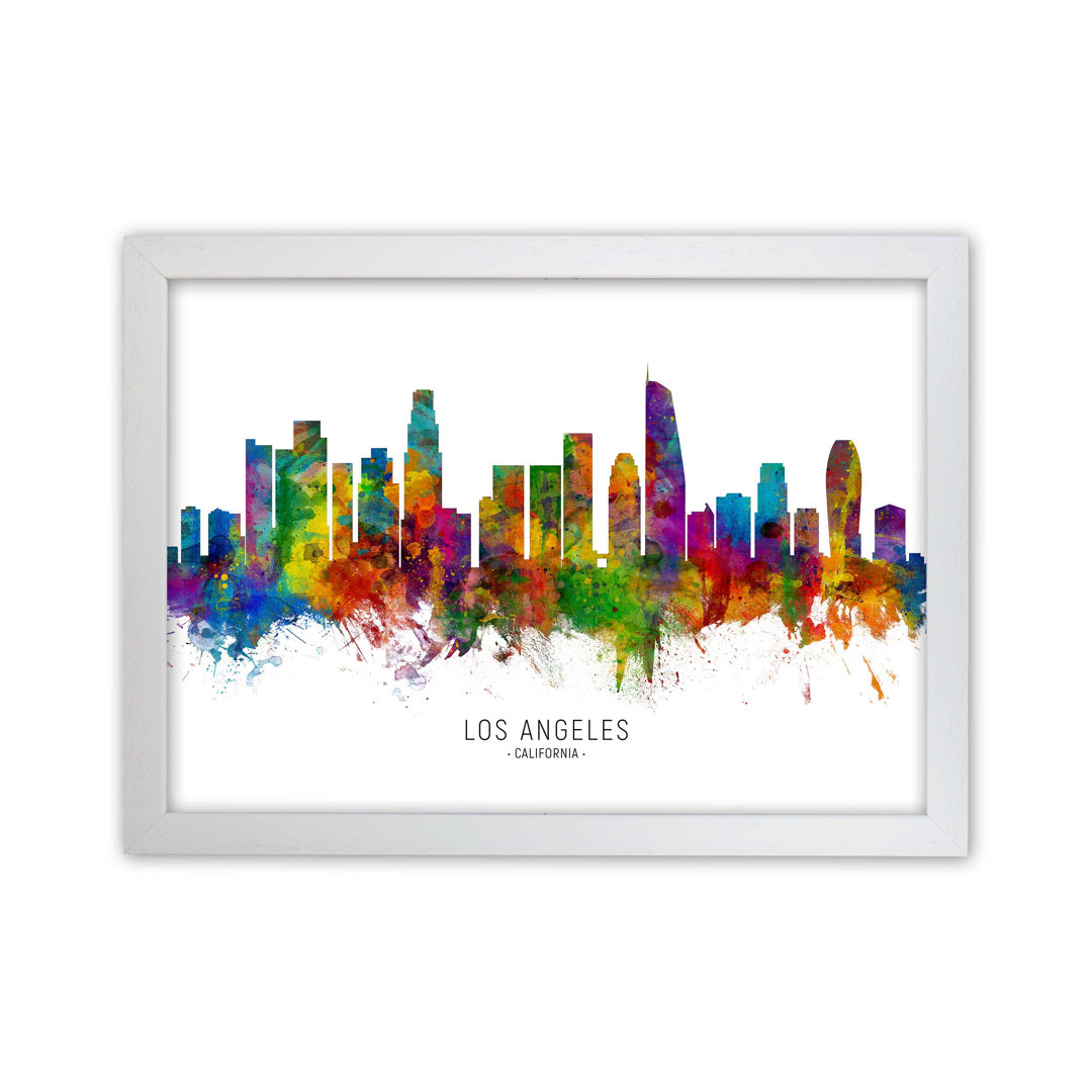 Los Angeles California Skyline by Michael Tompsett - Graphic Art Print