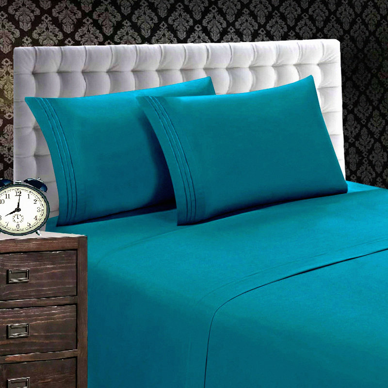 Luxury Softness 4-Piece Bed Sheet Set - Wrinkle & Fade Resistant - Deep Pocket - Dream Sheets - Hotel Quality - Premier Comfort - 16inch