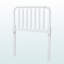 Tête de lit à roulettes rotative Rollison - panneau de bois fabriqué à la main avec une broche ornementale, simple, blanc-130038755-130038757