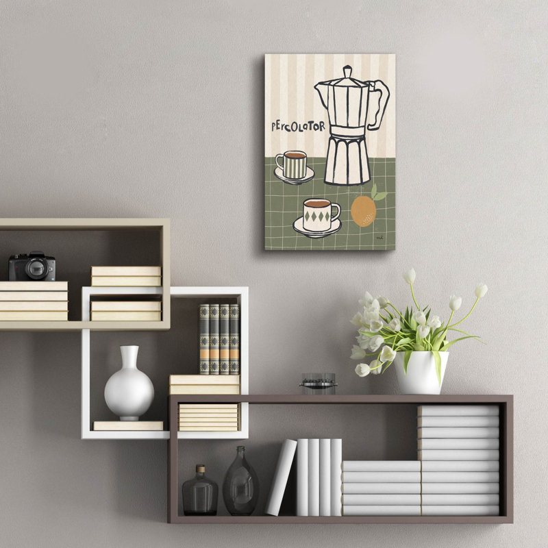 «My Morning Coffee 2» par Moira Hershey, art mural en verre acrylique, H 24 po x l 16 po x P 0,2 po