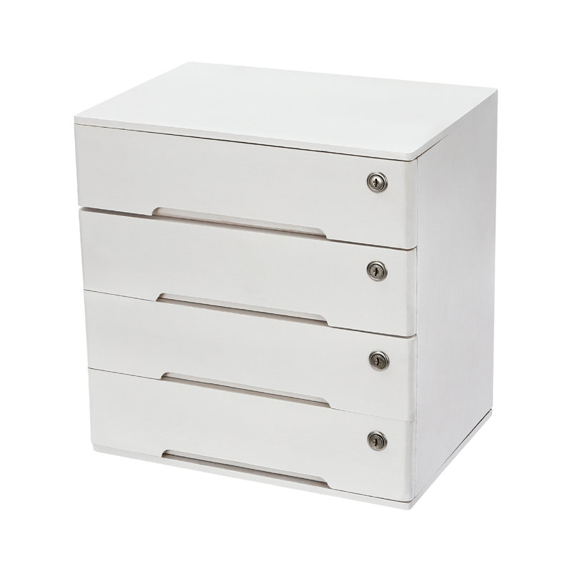 Organisateur de bureau avec tiroirs Kynston, Blanc