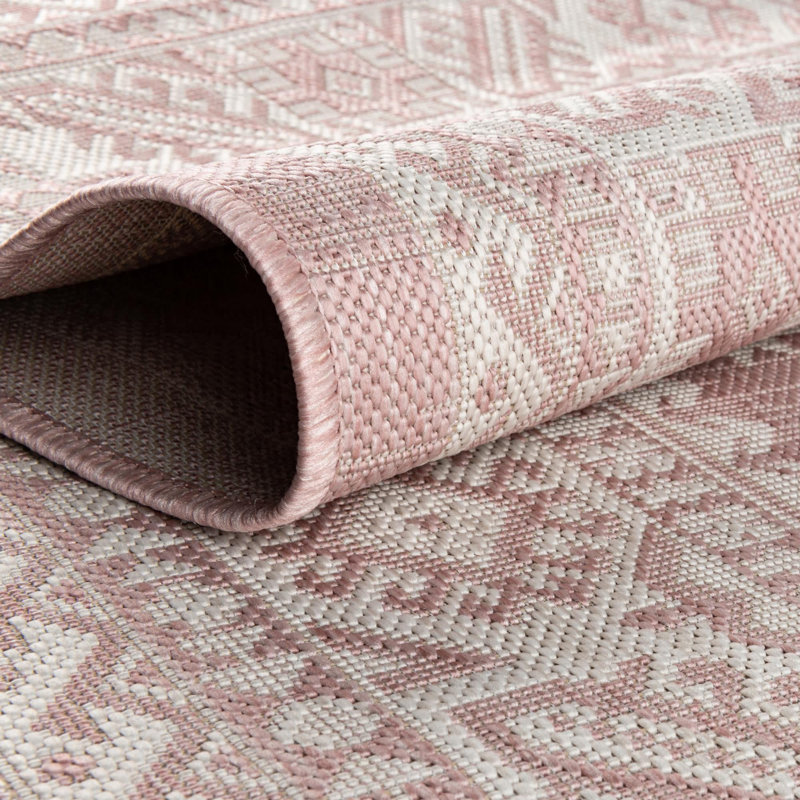 Tapis rose d'intérieur / extérieur Danera, Rectangle 4 pi x 6 pi