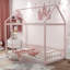 Structure de lit simple en métal avec clôture, pour adolescents, filles, garçons,-118098528-118098532