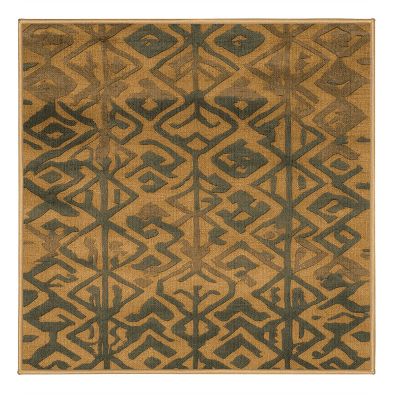 Machine Washable Trellis Brown Area Rug, Square 5'