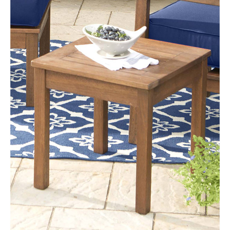 Jerahmy Eucalyptus Solid Wood Indoor/Outdoor Side Table