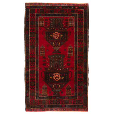 Teimani Red Rug 3'6" x 6'1"