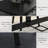 Rectangular Outdoor Table For 6, Steel Patio With Umbrella Hole, Black, Garden And Balcony, 59"X35.5 6 People, &