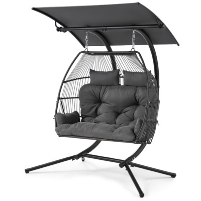 Fauteuil balançoire surdimensionné avec auvent réglable