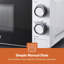 GEEPAS 700W Manual Solo Microwave Oven | Electric Oven with Auto Defrost Speedy Reheat | 5 Power Levels 2 Rotary Dials 30 Min Timer Easy Clean Standard Size of Dinner Plate | 2 Year Warranty-124325496-124325495