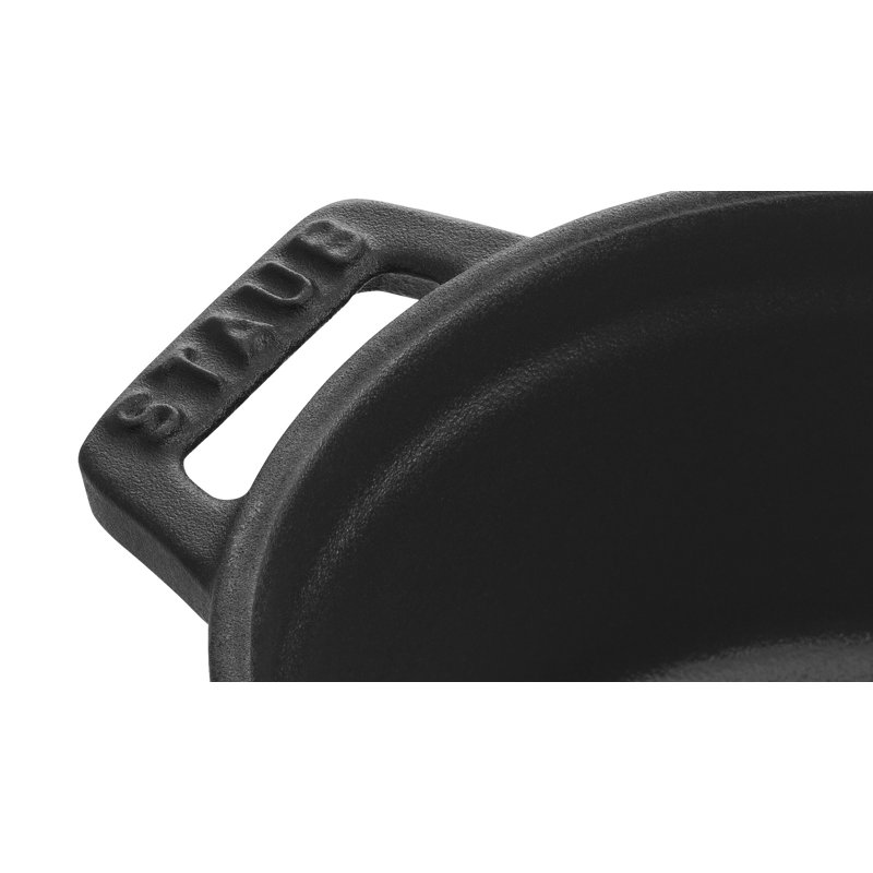 STAUB Round Cast Iron Cocotte, Black, 26cm