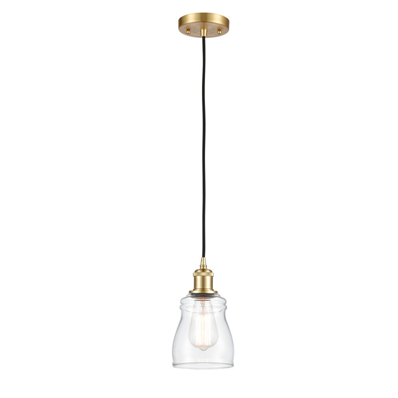Mauk 1 - Light Single Pendant, Clear, No Bulb Included, White and Polished Chrome