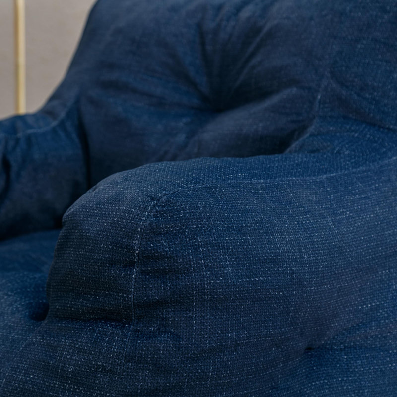 Fabric Bean Bag Chairs, Blue Linen