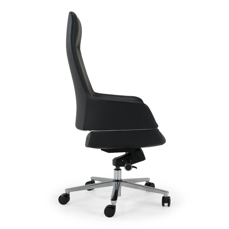 Liddell - Fauteuil de direction moderne en cuir noir