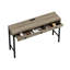 Ensemble de table de salle à manger longue à 3 tiroirs avec prises électriques Arcole, ensemble de table de bar avec tabourets circulaires-1653247471-1653247464