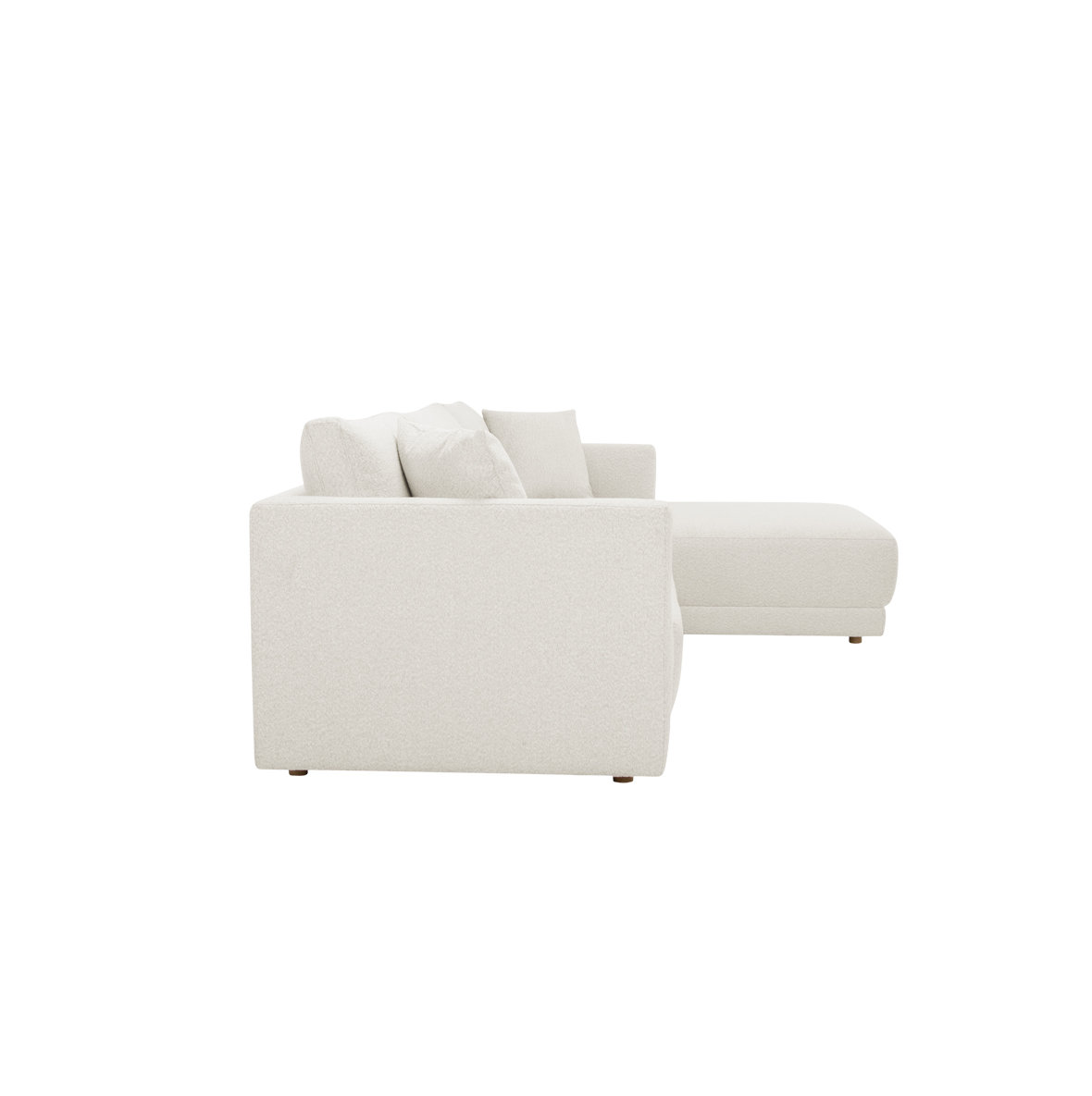 Vervino Sectional, Right Hand Facing, Oyster Boucle