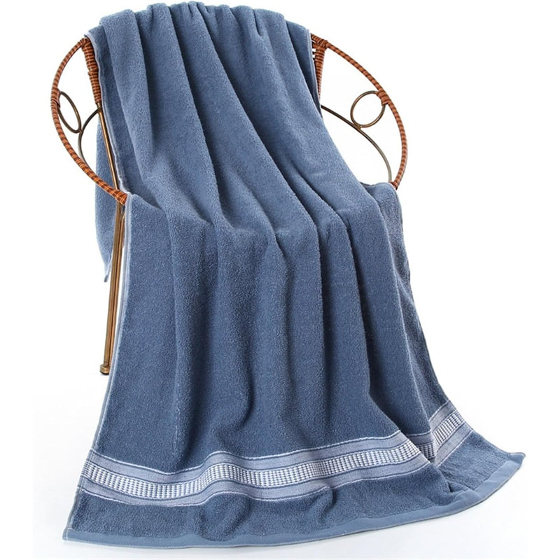 Serviette de bain en coton, cadeau de serviette de bain épaissie et absorbante, très douce et agréable pour la peau, convient à la maison, à l'hôtel (taille: 70 * 140cm)
