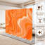 Cloison pliante 6 panneaux paravent en marbre fluide abstrait orange royal-159914355-159914353