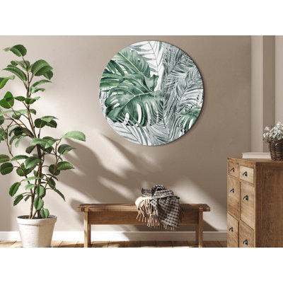 Round Canvas Print - Exotic flora