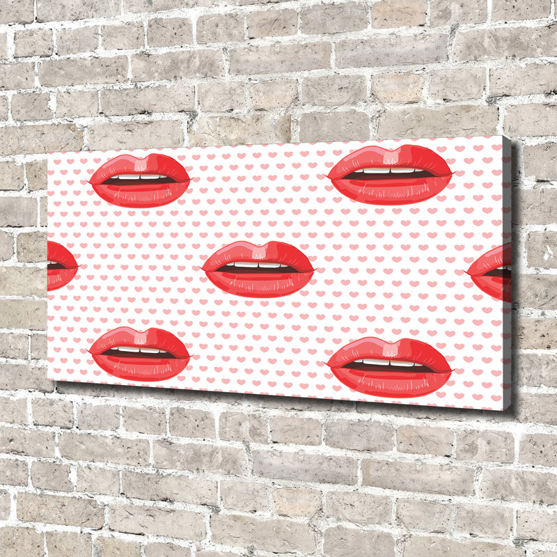 Red Lips - Wrapped Canvas Print