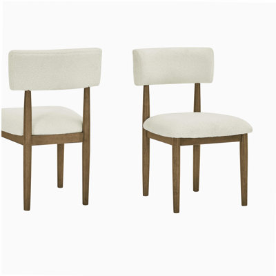 Ensemble de 2 chaises d'appoint Darla en chêne sherpa beige