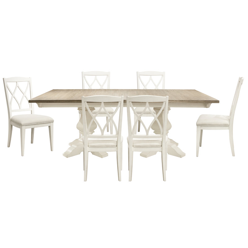 Elnora Extendable Double Pedestal Dining Set