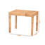 Banc d'appoint court en rotin naturel et bois d'acajou Zimra, H 19,4 po x l 23,86 po x P 15,93 po
