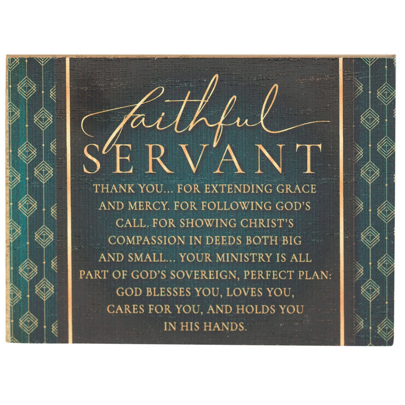 Plaque décorative Bluntson Faithful Servant Poem