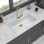 Évier de cuisine 33 po x 22 po en granite composite à simple cuve avec robinet coulissant - Évier de cuisine à cascade-118645855