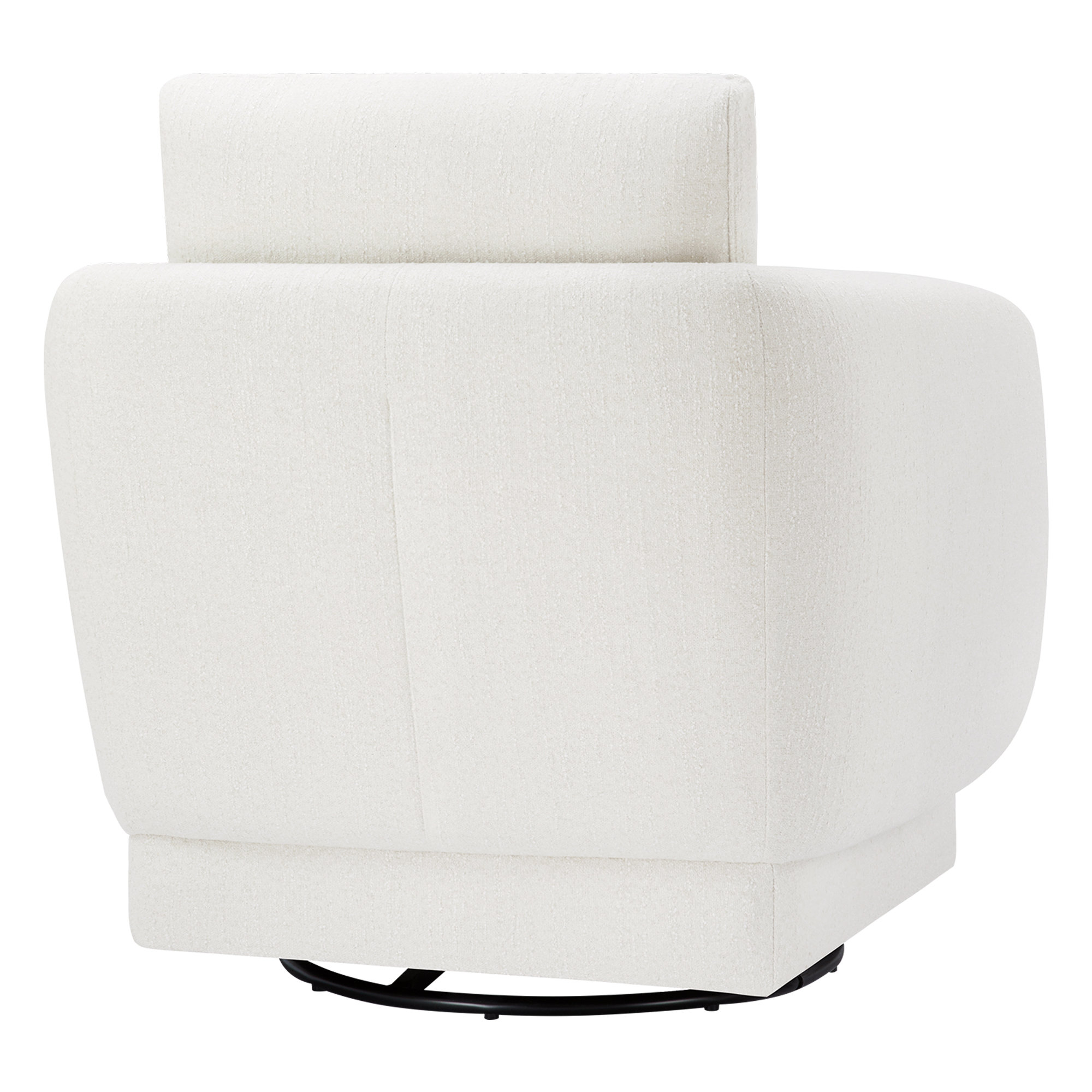 Ramel Upholstered Swivel Armchair, Mellow Ivory Chenille