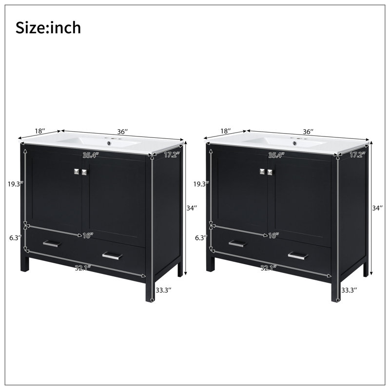Vanities For Bathroom, Black