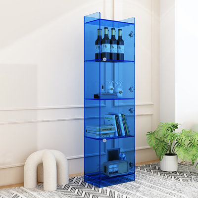 Modern acrylic accent cabinet with doors