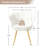 Back Velvet Accent Chair with Gold Legs, 18.5" Wide Upholstered Armchair with Padded Seat & Back – Modern Comfy Vanity Chair for Bedroom, Living Room, Makeup Room, Small Spaces-1729597702