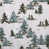 Snowy Pine Trees Green