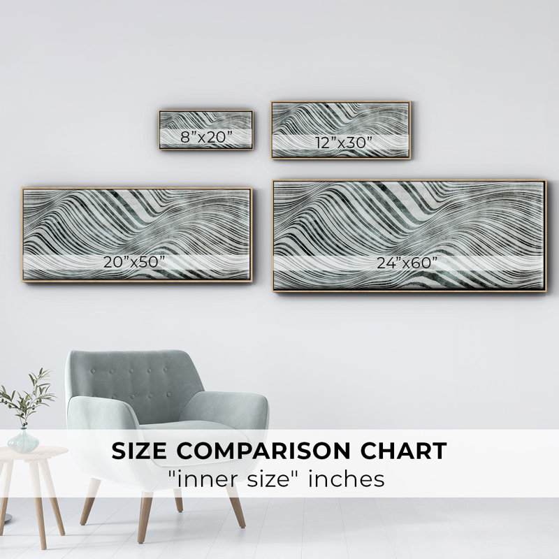 Forme de la mer - Framed Canvas, 20" H x 50" W