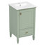 Meuble-lavabo de salle de bain avec lavabo en céramique, armoire de rangement et tiroirs-129240324