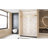 Frameless Single Sliding Shower Door  56-60 "W X 76" H, 1/4 "(6 Mm) Clear Tempered Glass, Explosion Proof Film, Stainless Steel Handle Square Tube Track ,Brushed Gold-121703391