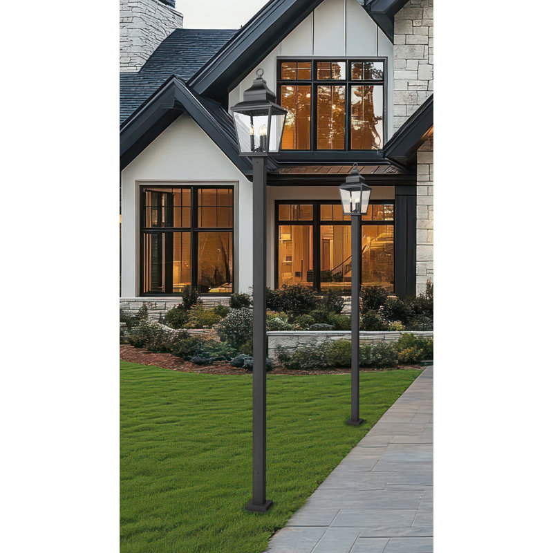 Sloan 120.75 inch Sand Black 3 Light Outdoor Post Mounted Fixture