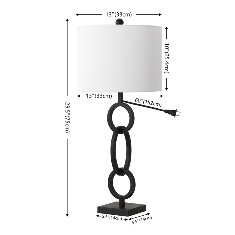 Adirondack Metal Table Lamp, Black