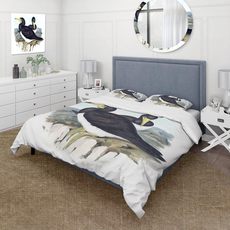 Ensemble de housse de couette Traditional Vintage Birds Vintage - polyester microfibre