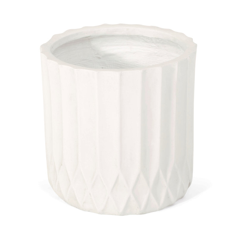 Jardinière pour salon de jardin, blanc, 12.75" H x 12.75" W x 12.75" D
